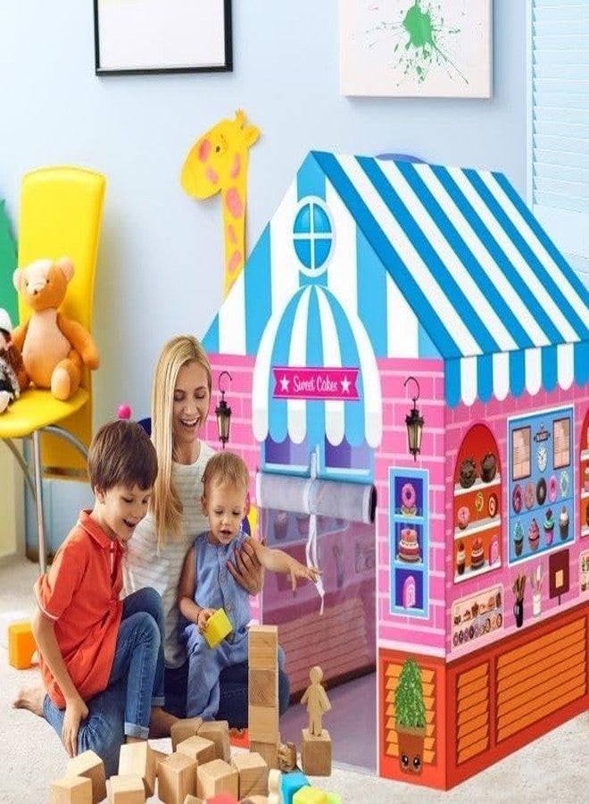 CAPSEA Play Tent House for Toys for 2 to 8Years Old Girls Boys,Colorfull and Light Weight and Foldable Children Kids Toys,Indoor and Outdoor Tent House (Cake Shop Tent House) - Image 2